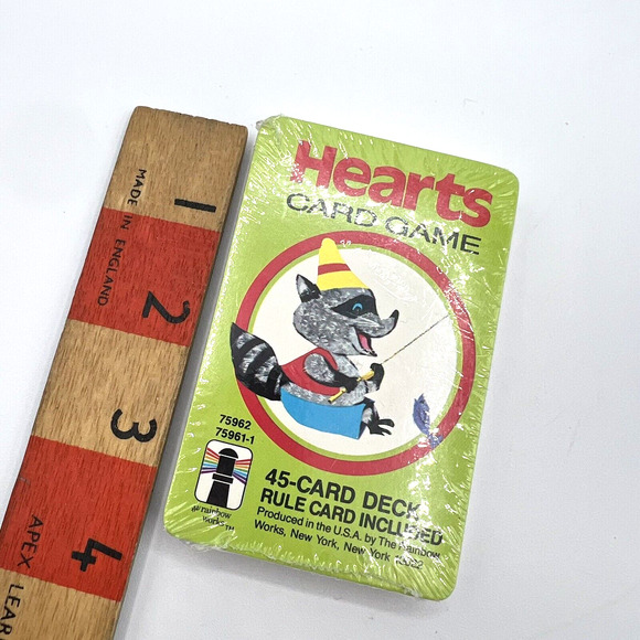 Vintage NEW Rainbow Works HEARTS CARD GAME: 45 Card Deck & Rule Card NOS 1980s - Picture 4 of 6